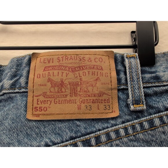 VTG Levis 550 Relaxed Fit Jeans Made in Mexico Paper Tag Mens 33x33 Y2K 90's - Picture 13 of 14